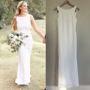 NWOT Love In Your Eyes Ivory Knotted Mermaid Maxi Dress